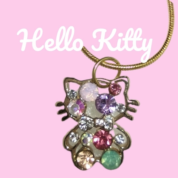 Crystal Hello Kitty Necklace - Picture 2 of 10